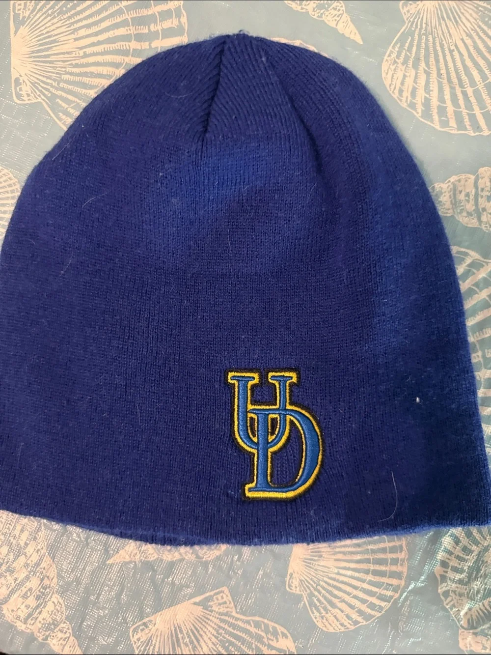 University of Delaware blue hens Blue Knit Beanie with UD Embroidered Logo